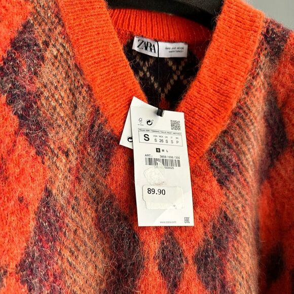 Zara V-Neck Sweater New Small - Picture 3 of 4